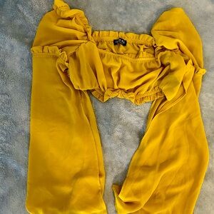 Fashion Nova Vibrant Yellow Blouse